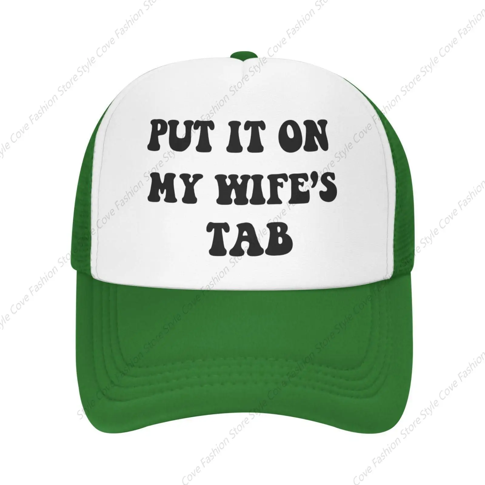 

Put It On My Wife'S Tab Trucker Hat Breathable Mesh Cap Adult Outdoor Hat Travel Sun Protection Hat For Valentine's Day Gift