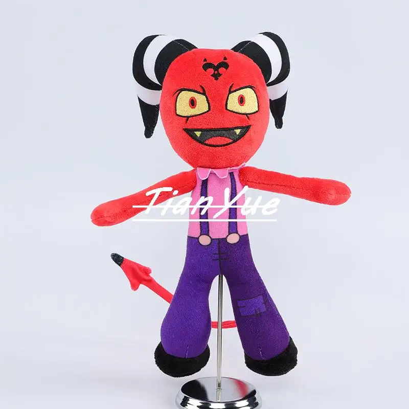 Helluva Boss Asmodeus Blitzo Teddy Cartoon دمية محشوة ناعمة هدية عيد الميلاد للطفل 30 سم