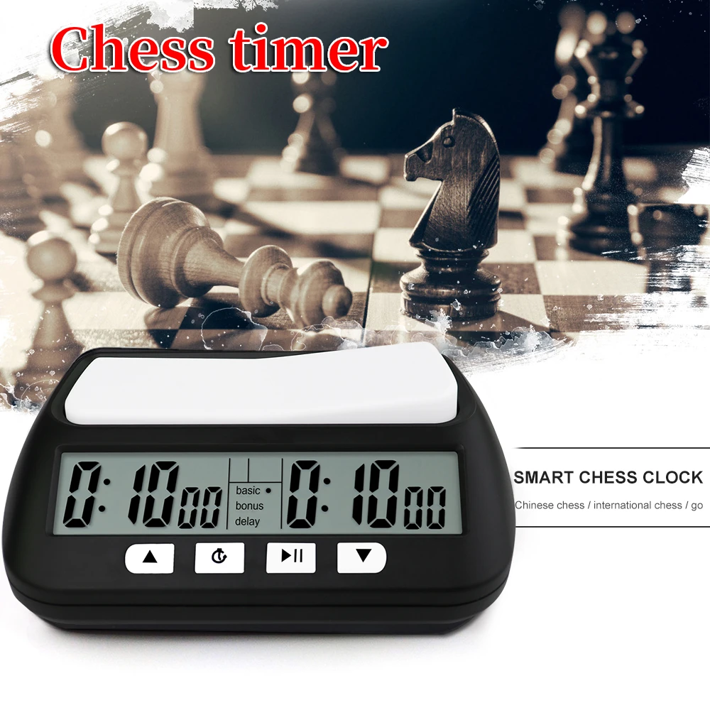 

Professional Board Game Timer Count Up Down Board Game Stopwatch Table Games Competition Hour Meter for International Chess