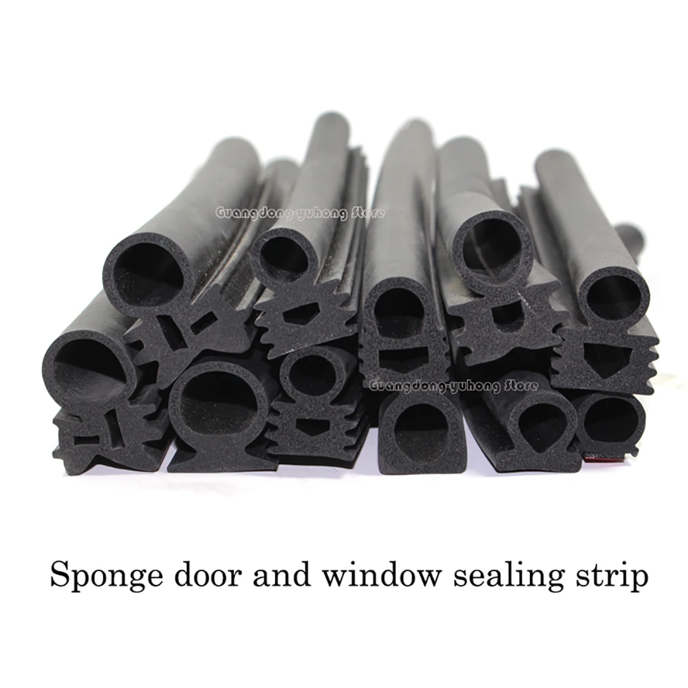 Door Window Seal Strip EPDM Foam Car Door Noise Insulation Waterproof Anti-Dust Weatherstrip High Temperature Glass Tape Strip