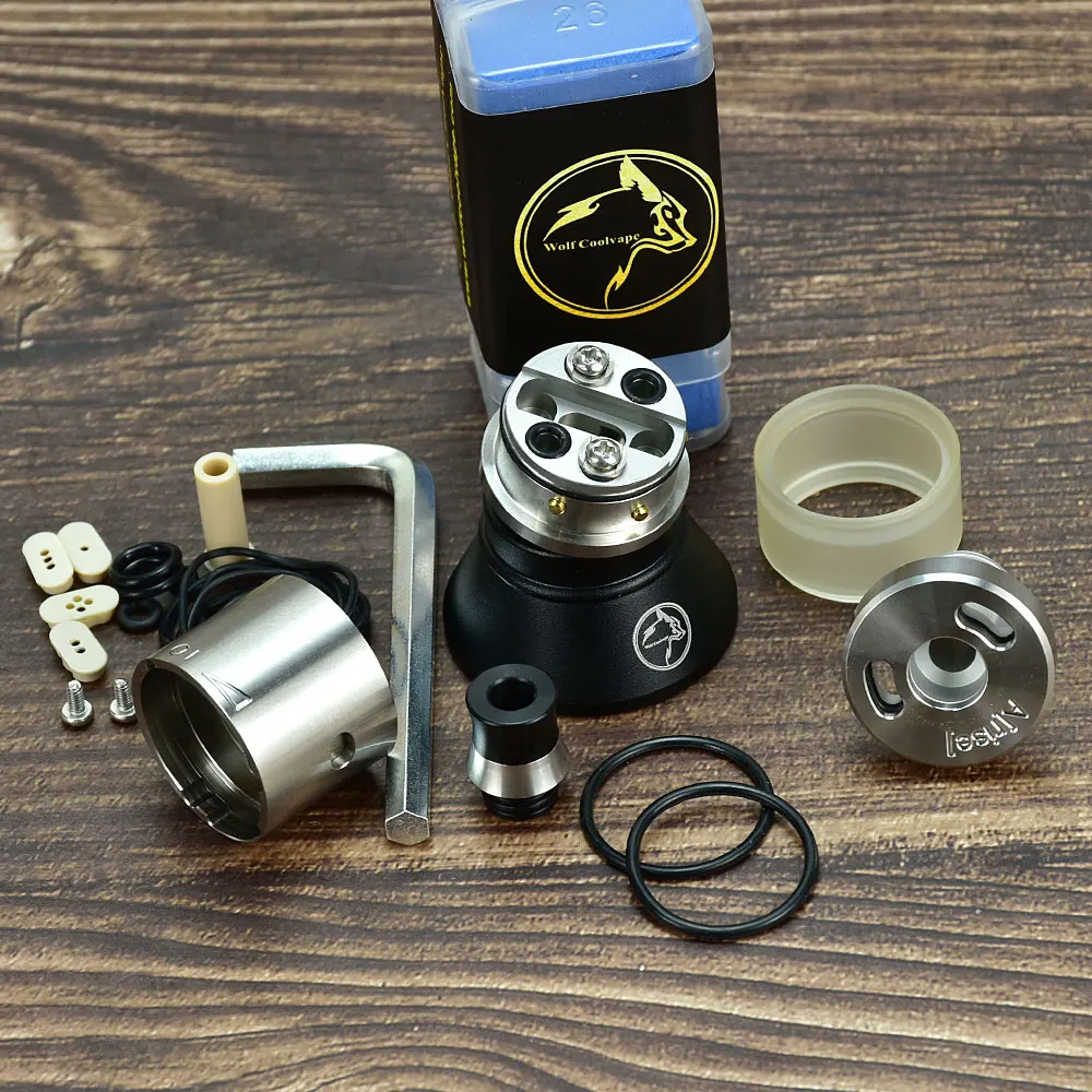 Wolfcoolvape SQuape Arise RTA DL / MTL atomizer 24mm 4ml Single Coil Rebuildable Vaporizer Tank 2ml cover Accessories