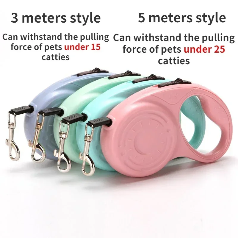 Retractable Small Extending Walking Dog S Automatic Supplies Nylon Leash 3/5meters Collar Rope