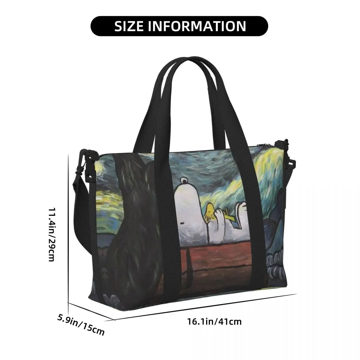 Bolso de mano personalizado Vincent Van Gogh para mujer, bolso de viaje de hombro con pintura artística de gran capacidad para playa y gimnasio