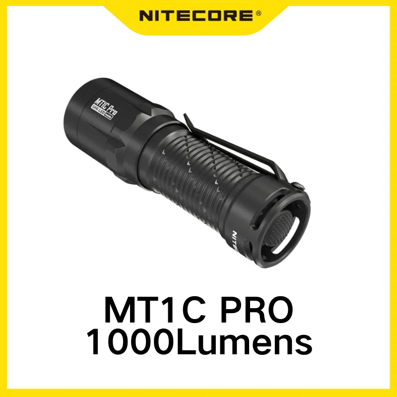 pro lanterna tatica 1000lumens 1600mah bateria usb c recarregavel ao ar livre camping edc 1000lumens nitecore mt1c 01