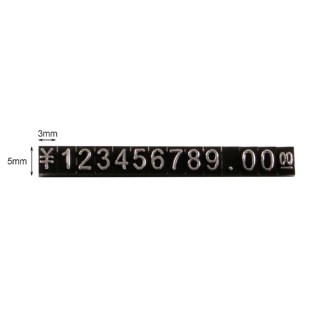 30 Pcs Combined Price Label Euro Snap Number Digit Cubes Stick For Clothes Phone Laptop Jewelry Showcase Counter Display Sign