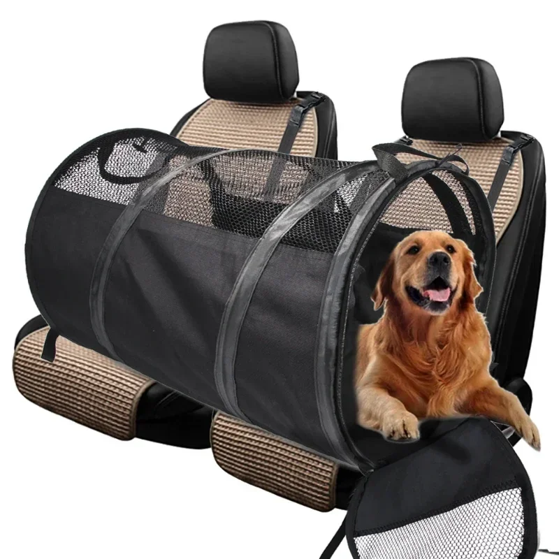 Amazon Pet Car Bag Travel Foldable Car Pet Pad Backseat Tent Breathable Waterproof Medium and Large Dogs