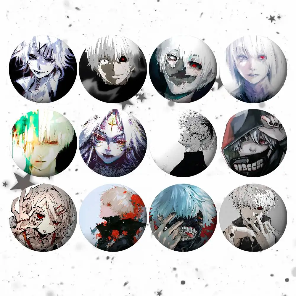 T-Tokyo Ghoul Badges Tinplate Soft Button Pin Brooch Metal Badge Custom Jewelry Accessories Hat Bag Lapel