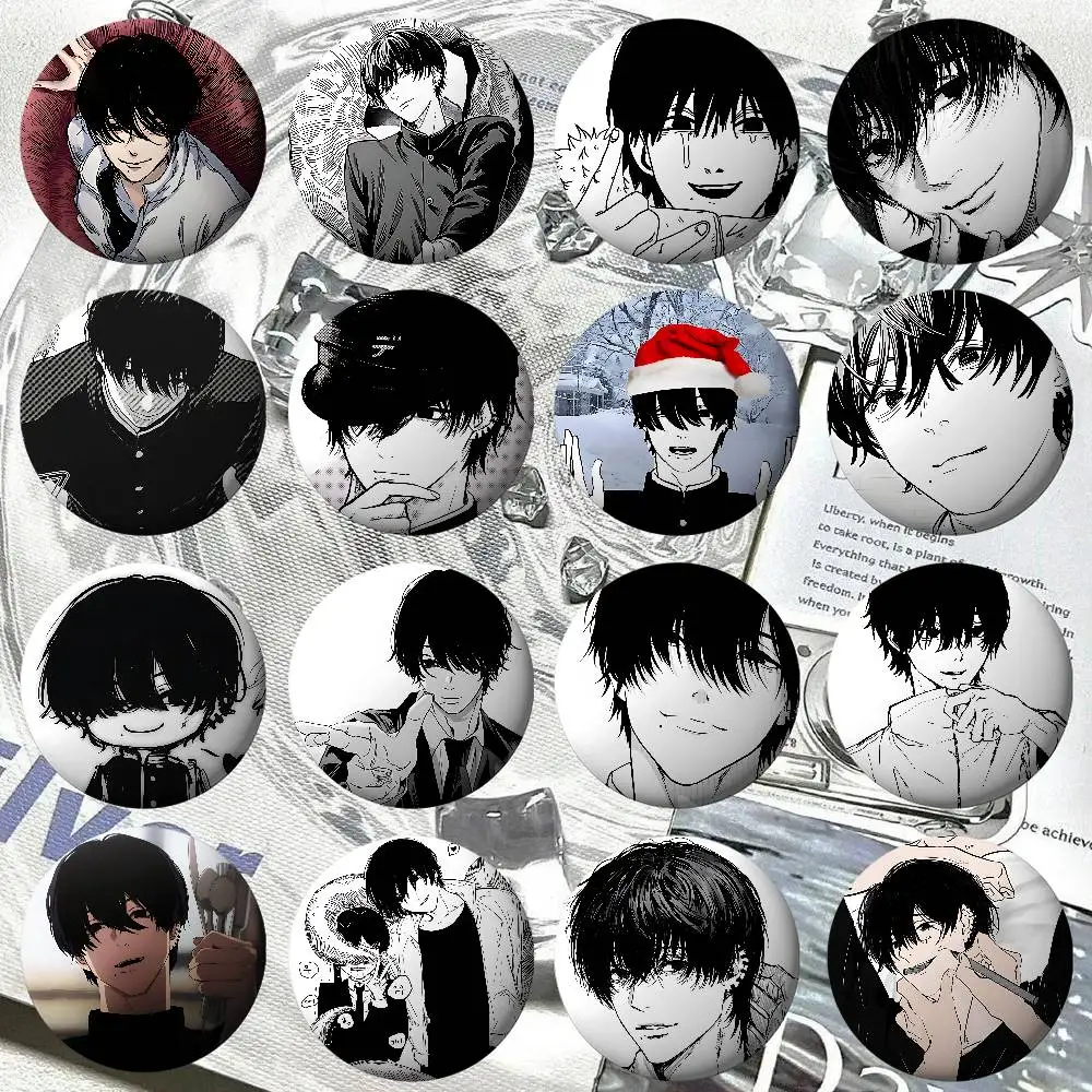 C-chainsaw Man Yoshida Cute Badge Pins For Friend, Backpack, Clothing, Collectible Accessories, Jewelry Gift