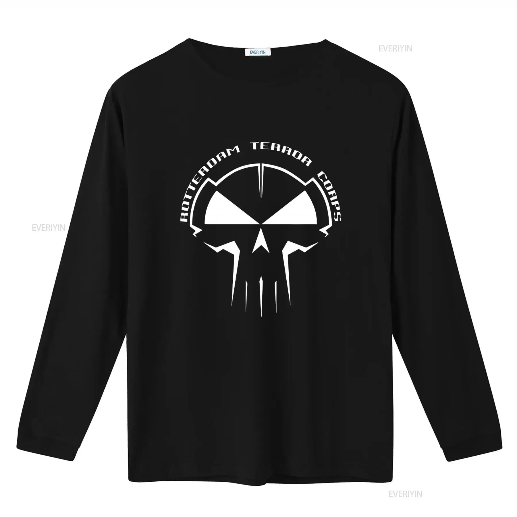 Rotterdam Terror Corps Black T Shirt Hardstyle Gabba Hardcore Techno RTC Design vintage Washed Versatile Soft Breathable