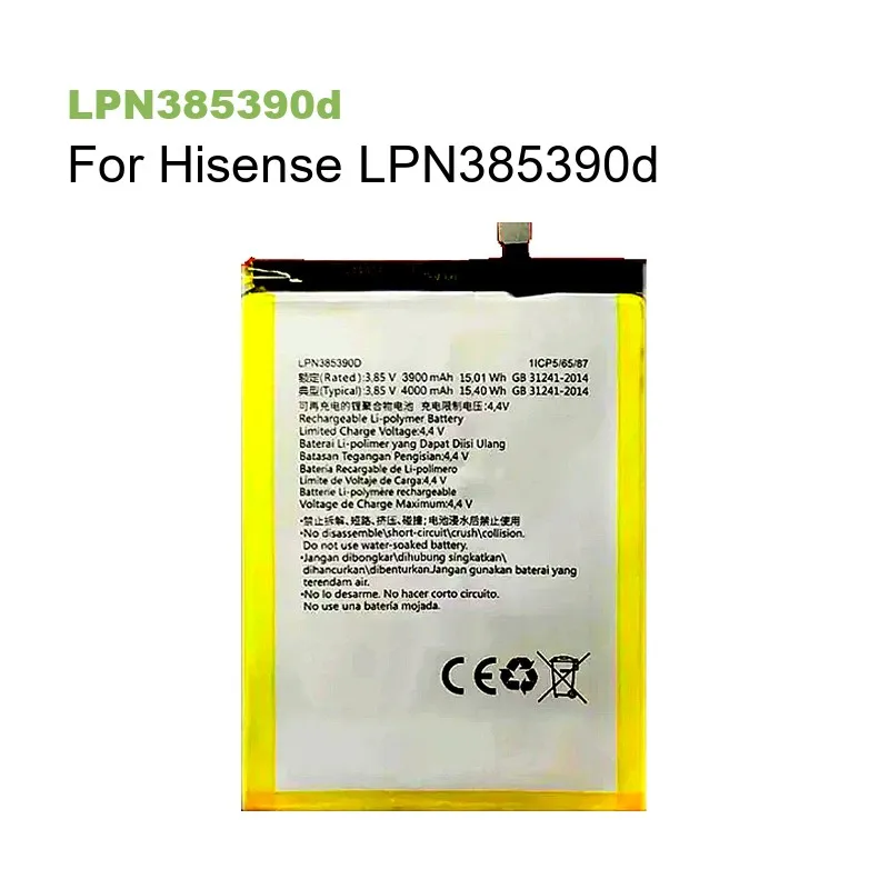 Replacement Mobile Phone Battery For Hisense LPN385390d LPN385390d 4000mAh