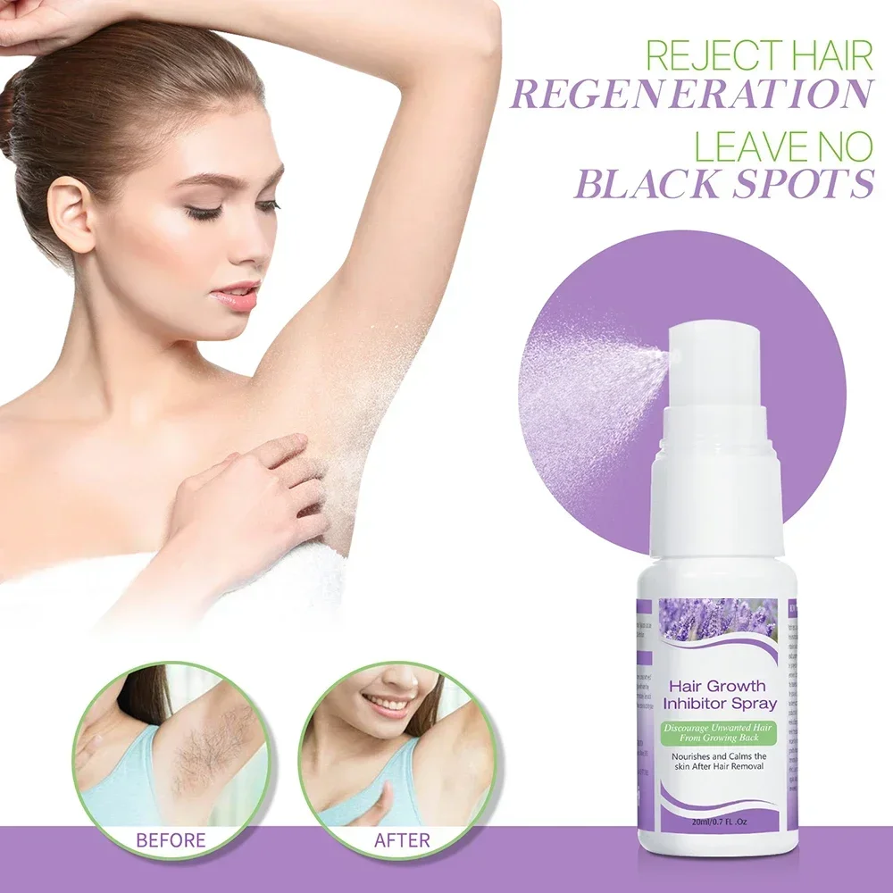 Permanant Hair Growth Removal Inhibitor Spray Beard Bikini Intimate Legs Body Armpit Painless Facial Stop Hair