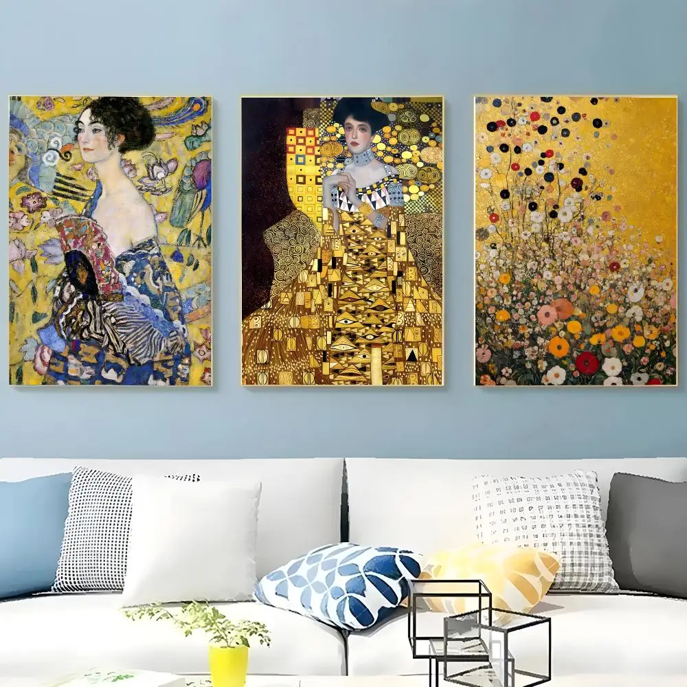 Art Nouveau Portrait G-Gustav Klimt Poster Creative Indoor Decorative Artwork & Modern Home Decor