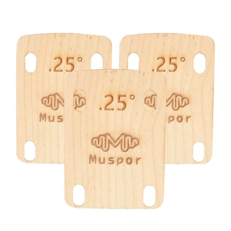 Guitar Neck Shims Maple Wooden For Bolt-on Neck Bolts,Shaped 0.25,0.5, 1 Degree