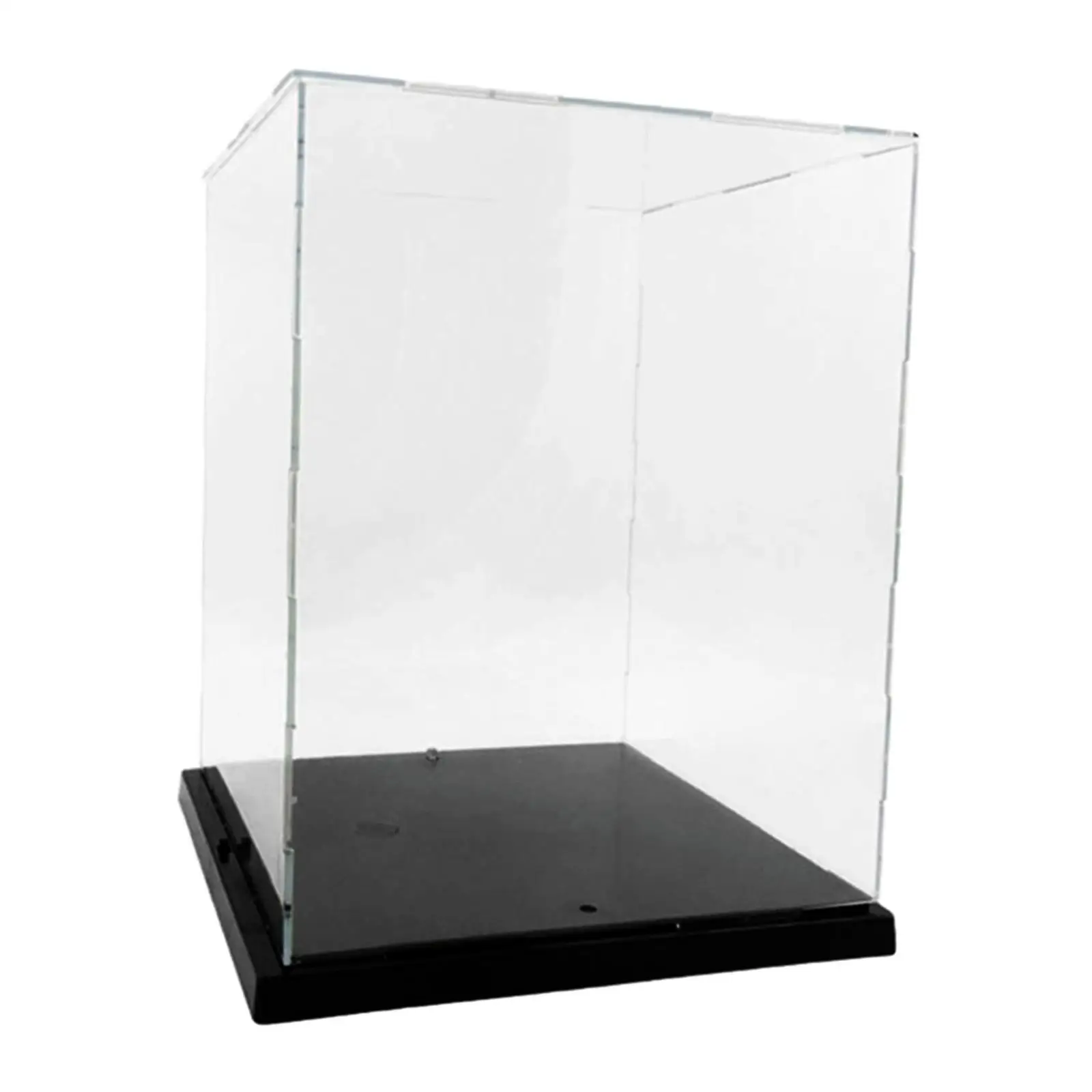 Acrylic Display Case Clear Storage Box with Showcase Dustproof Cube for Small Figure Home Collectibles 7.87x7.87x9.84 inch