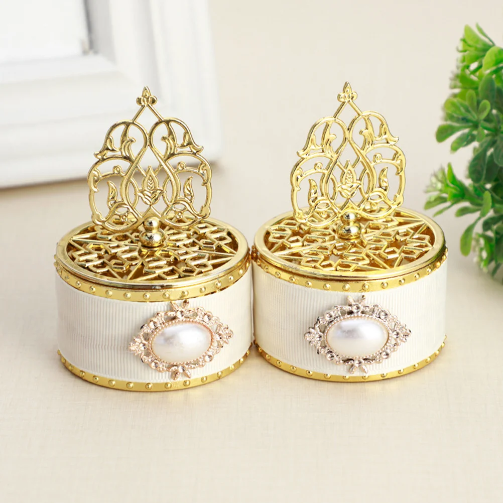 

12 Pcs European Style Pearl Pagoda Candy Box Snacks Packing Boxes Jewelry for Favors Jar