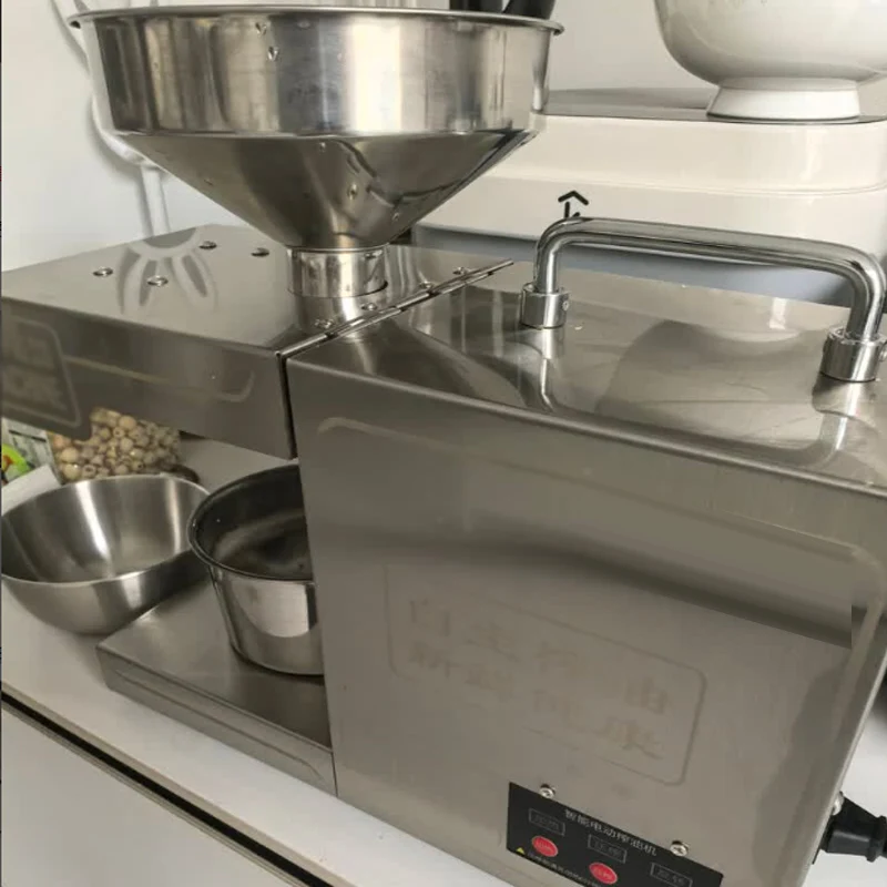 Commercial Household Cold Oil Press Machine Automatic Sunflower Seeds Oil Extractor Maker 110V / 220V