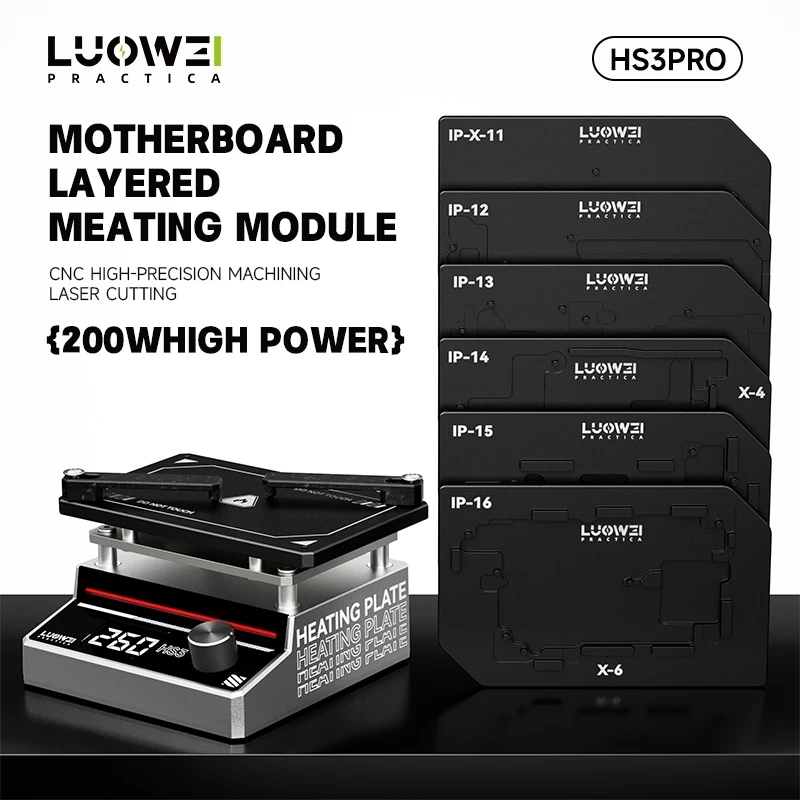 LUOWEI LW-HS3PRO Motherboard Layered Heating Module for X-16 Series High Precision Motherboard Chip Repair Tool Kit