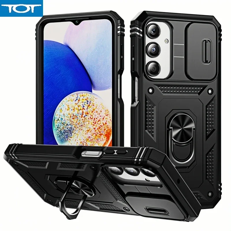 

Чехол Funda для Samsung Galaxy A16 5G слайд-камера, защитный бронированный чехол для телефона Samsung A16 A16 GalaxyA16, магнитный держатель, чехол