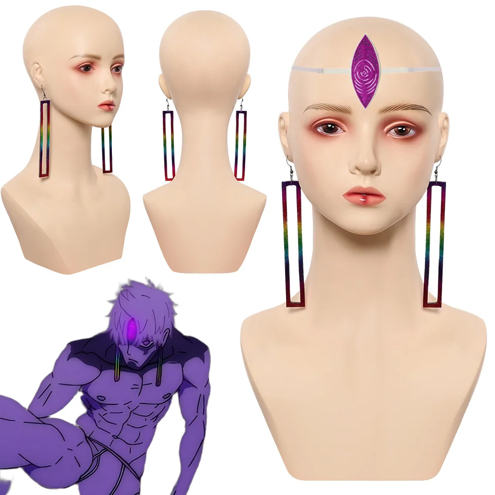 

Аниме Dan Dadan Косплей Jiji Фиолетовые глаза Серьги Аксессуары для волос Хэллоуин Карнавал Ролевая игра Головные уборы Костюмы Маскировка