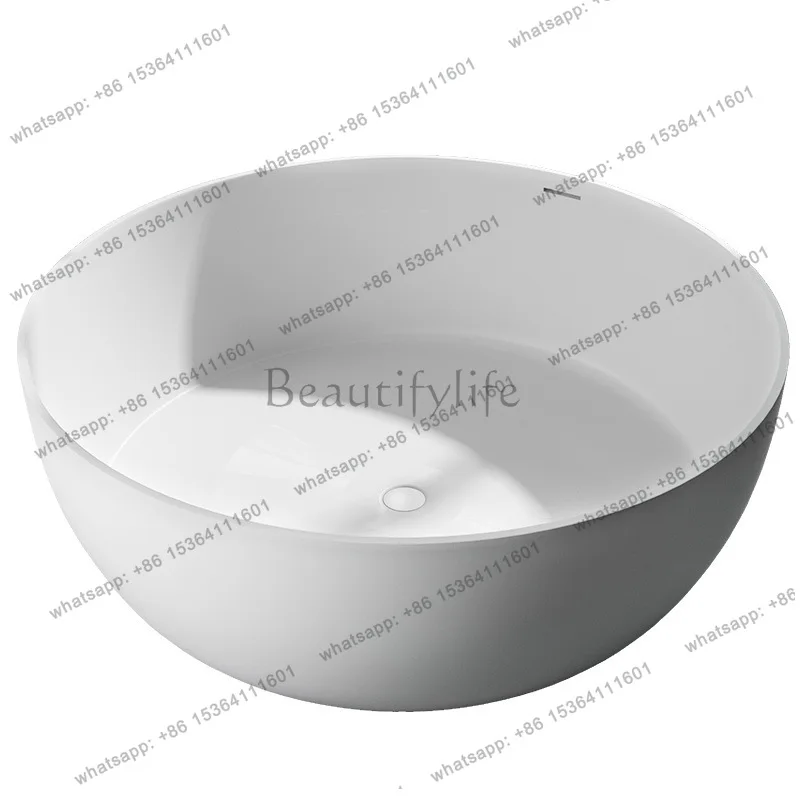Independent integrated Qimei stone bathtub Home hotel B & B Couple positive circular artificial stone bathtub