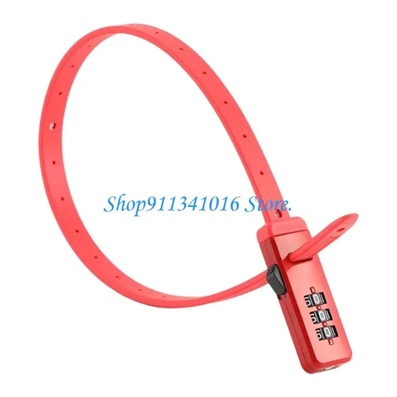 Light Weight Anti Theft Bike Helmet Lock for Motorcycle Helmets Mountain Bike Security 3 Digit Password Tie Lock