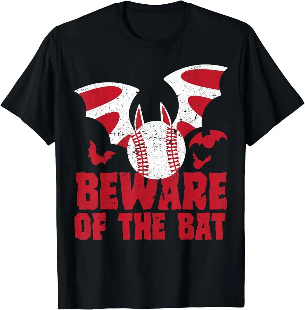 Beware Of The Bat Baseball Scary Player, Halloween Costume T-Shirt Unisex T-shirts For Man Woman Short Summer Tees Casual Cotton