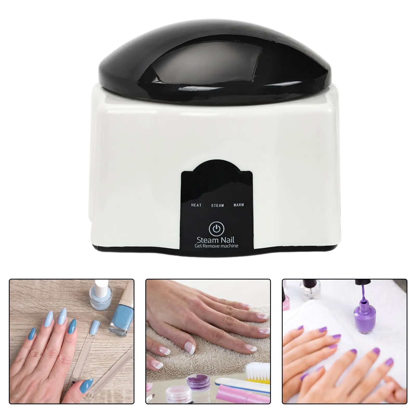 Gel Polish Remover Machine Easily Quickly Nail Tools Electric Professional Gel Nail Steamer 36W for Nail Gel Polish Removal EUR