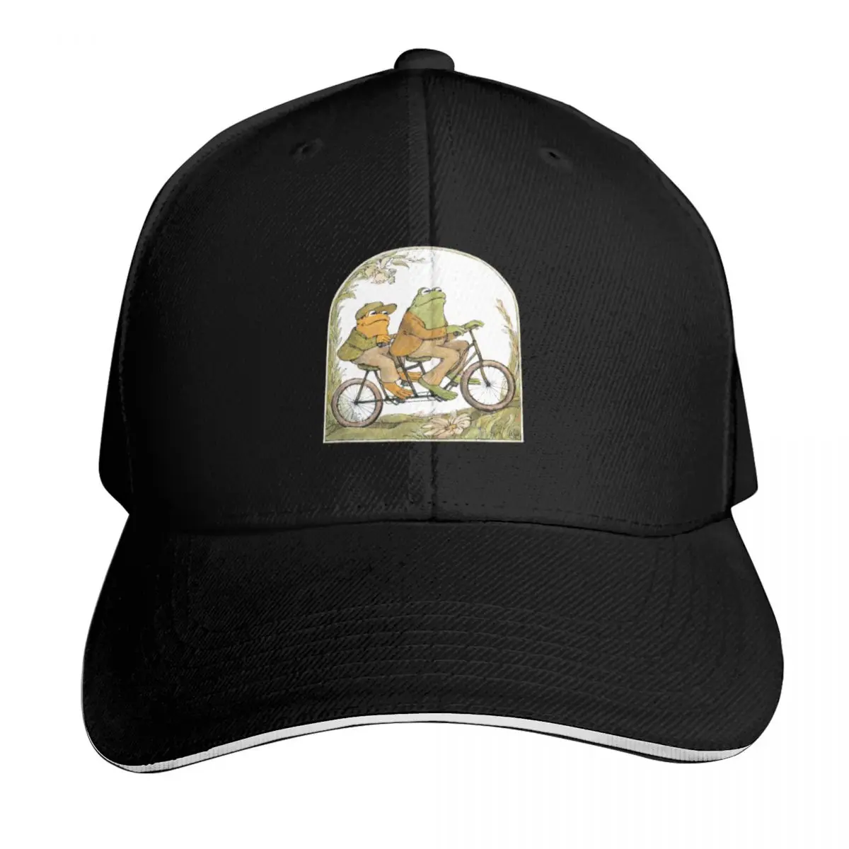 Frog and Toad on a bike (Frog and Toad Book) Baseball Cap Lightweight Packable Gift for Him Her Casual Daily Wear