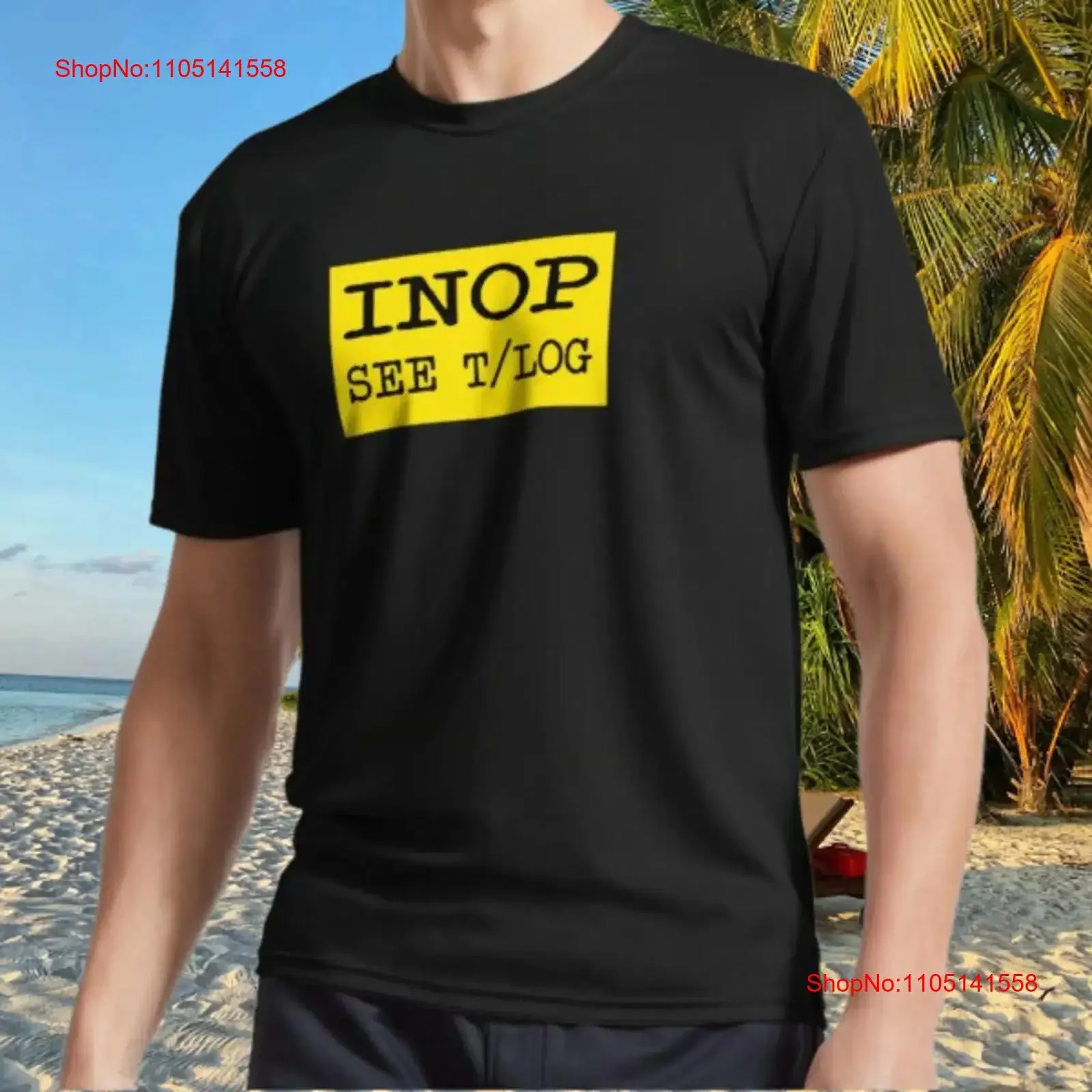 Inop See Technical Log Airplane Inoperative Active T Shirt Funny Size S to 5XL vintage Washed streetwear Unisex Comfortable