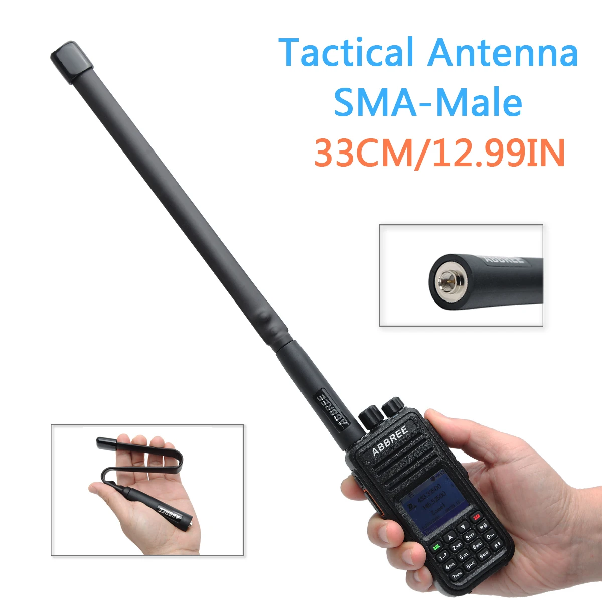Antena Táctica De Cuello De Cisne UV-25 (SMA Hembra) – Banda Dual VHF/UHF Para Baofeng UV-5R, UV-21 Pro, Quansheng UV-K6, Flexible Y Alta Ganancia