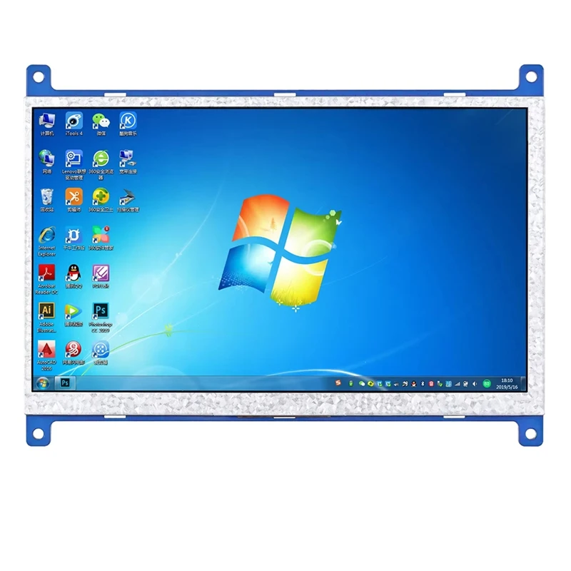 1024x600 7 Inch Touch -Compatible Display Touch Screen Panel for Raspberry Display LCD HD Display Pc Monitor IPS-WDL