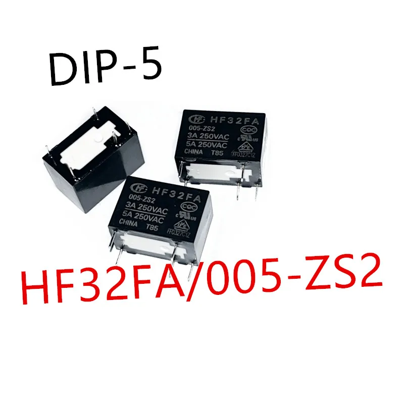 10piece  HF32FA/005-ZS2 、HF32FA/012-ZS2 、HF32FA/024-ZS2  DIP-5  New power relay  HF32FA-005-ZS2 、HF32FA-012-ZS2 、HF32FA-024