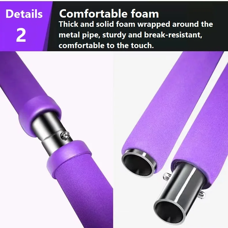 بيلاتيس بار مزيج أداة اللياقة البدنية متعددة الوظائف مطاطا حبل التوتر حبل اليوغا الصدر المتوسع الظهر المدرب تمتد حزام #3