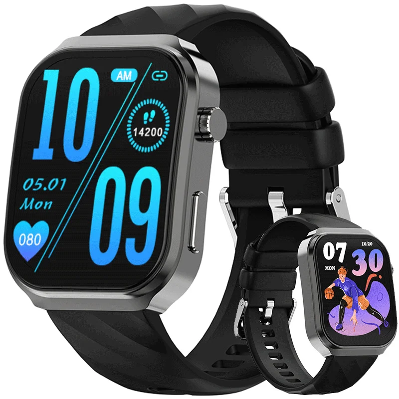 U13 Smartwatch 2.2Inch Curved Screen Bluetooth Call Voice Assistant Heart Rate Blood Oxygen