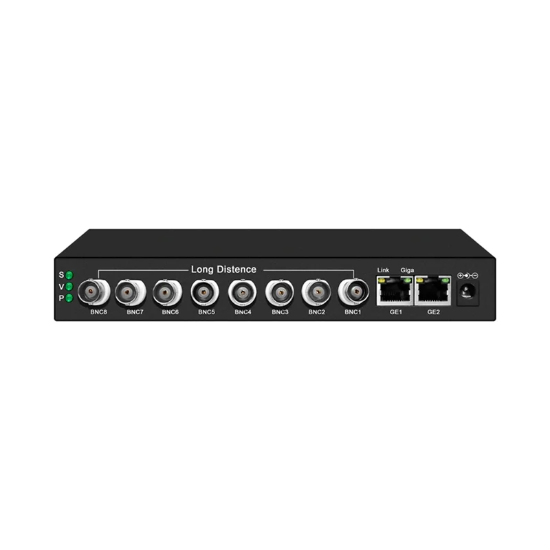 Gut hergestellter POE PLUS 8-Port-Koaxialschalter mit 4X10gbe RJ45 Uplink 100Mbps BNC Extender Fernübertragung