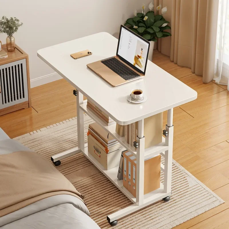 Movable Bedside Table Height Adjustable Computer Desk Home Bedroom Dorm Student Writing Desk Computer Desk Office Table