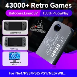 Batocera-unidad Flash USB 128G para juegos Retro de Windows 43000, para PS3/PS2/PS1/N64/WII, para PC/consola de juegos portátil