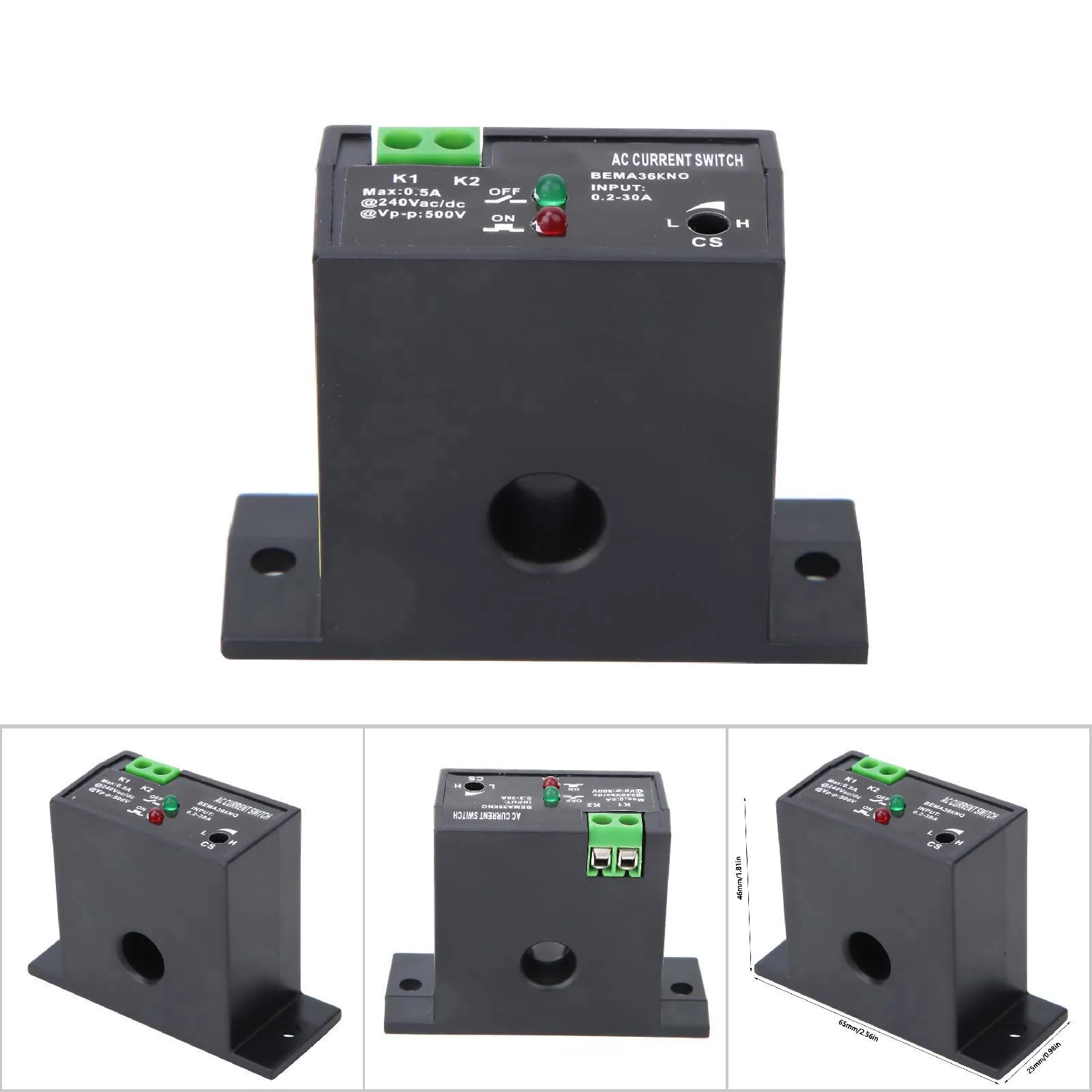 عادة إيقاف الاستشعار Flameproof قابل للتعديل AC الاستشعار الحالي 0.2 ~ 30A الاستشعار بالطاقة الذاتية #5