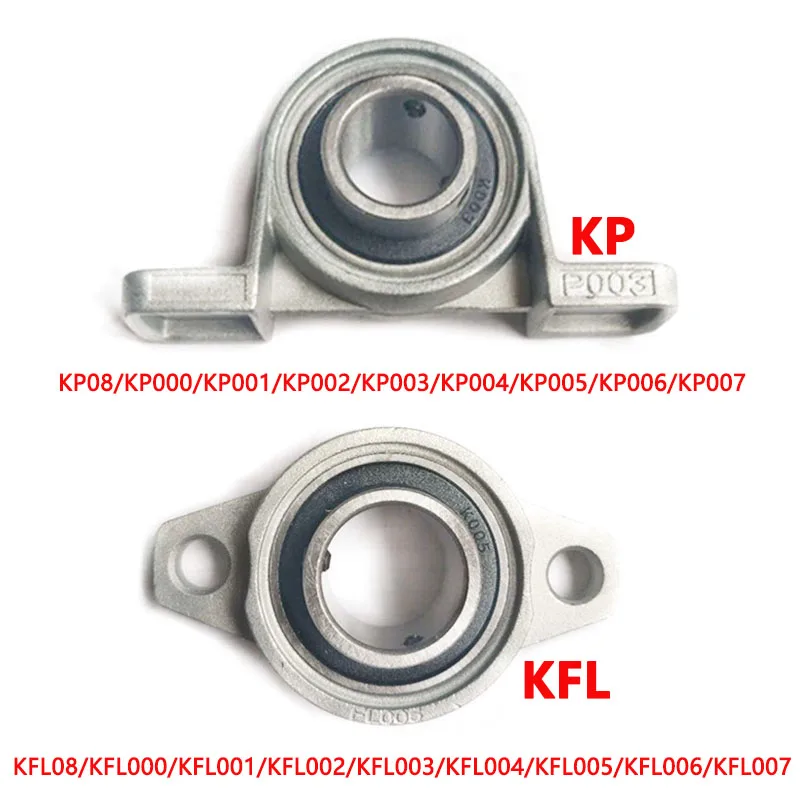 

1PCS Zinc Alloy Pillow Block Flange Bearing Bore 8/10/12/15/17/20/25/30/35mm KFL08 KFL000 KFL001 KP08 KP000 KP001 KP002 KFL007