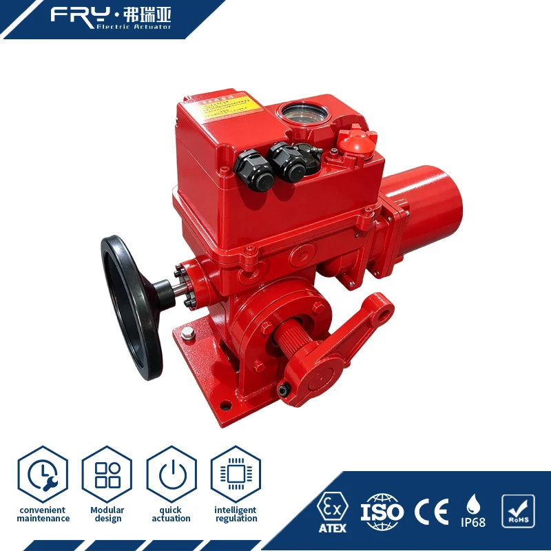 Quarter-turn Electric Actuator Stable Motor Electrical Robust Mechanical For Petrochemical Water Treatment Pipeline Valves