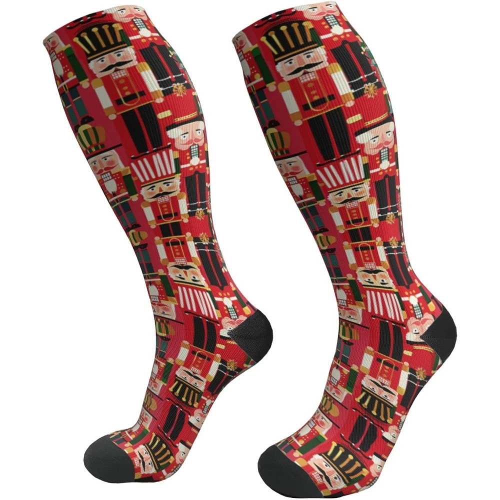 Compression Socks Women and Men for Nurses Travel Pregnancy Recovery Running Athletic for Men Women Print One Size