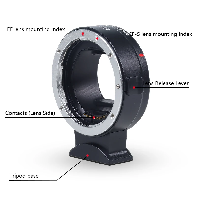 

Concept EF к EOS R адаптер для крепления объектива с автофокусом для Canon EF EF-S объектив и Canon EOS R/RF R3 R6 R50 Крепление камеры