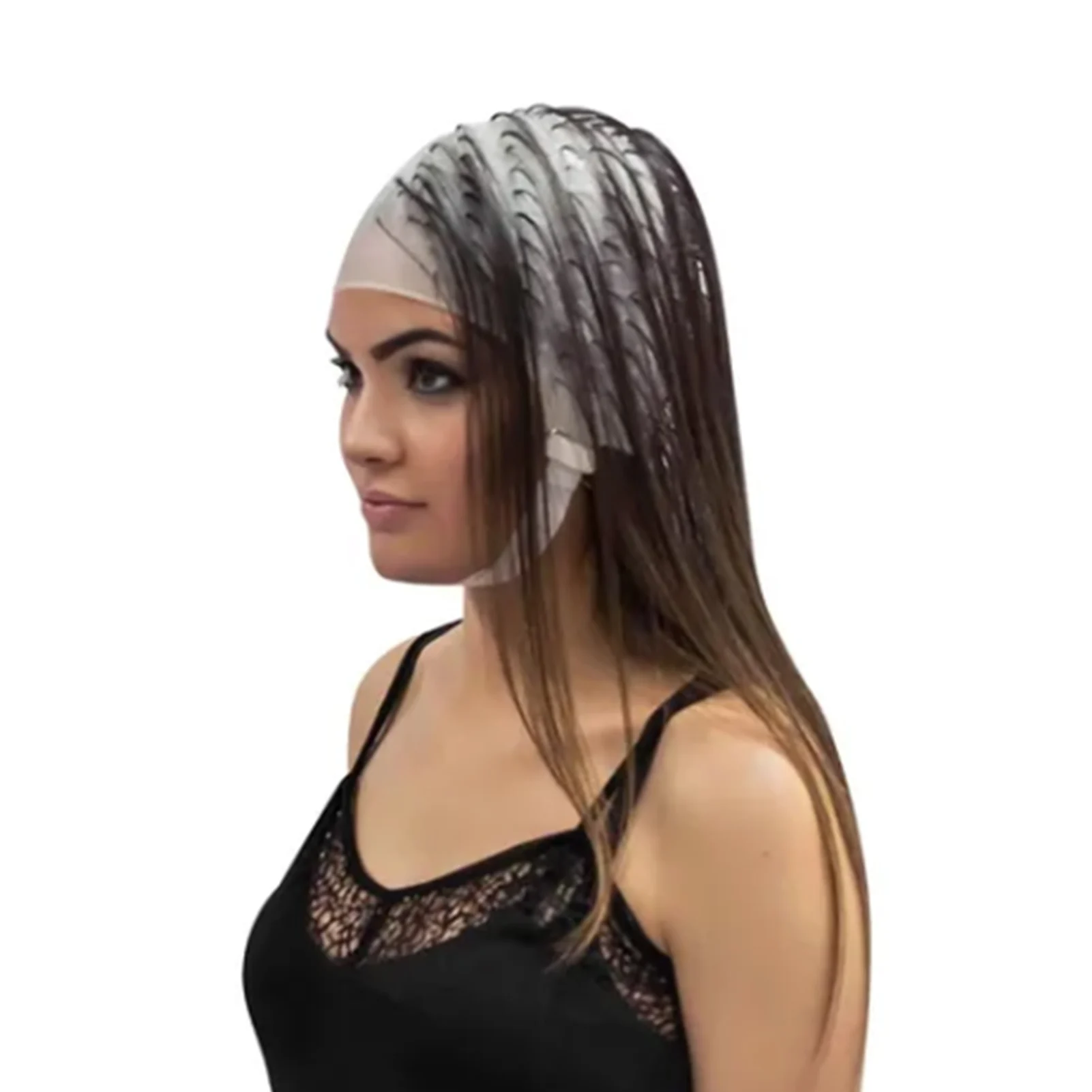 Silicone Dye Hat Reusable Dye Hat Hair Coloring Highlighting Hat Silicone Reusable Flexible High Elasticity Folding Hair Dye Hat