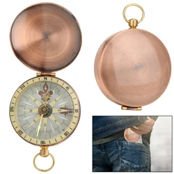 Portable Vintage Retro Metal Copper Cover Pocket Watch for Camping Hiking Boating Portable Vintage