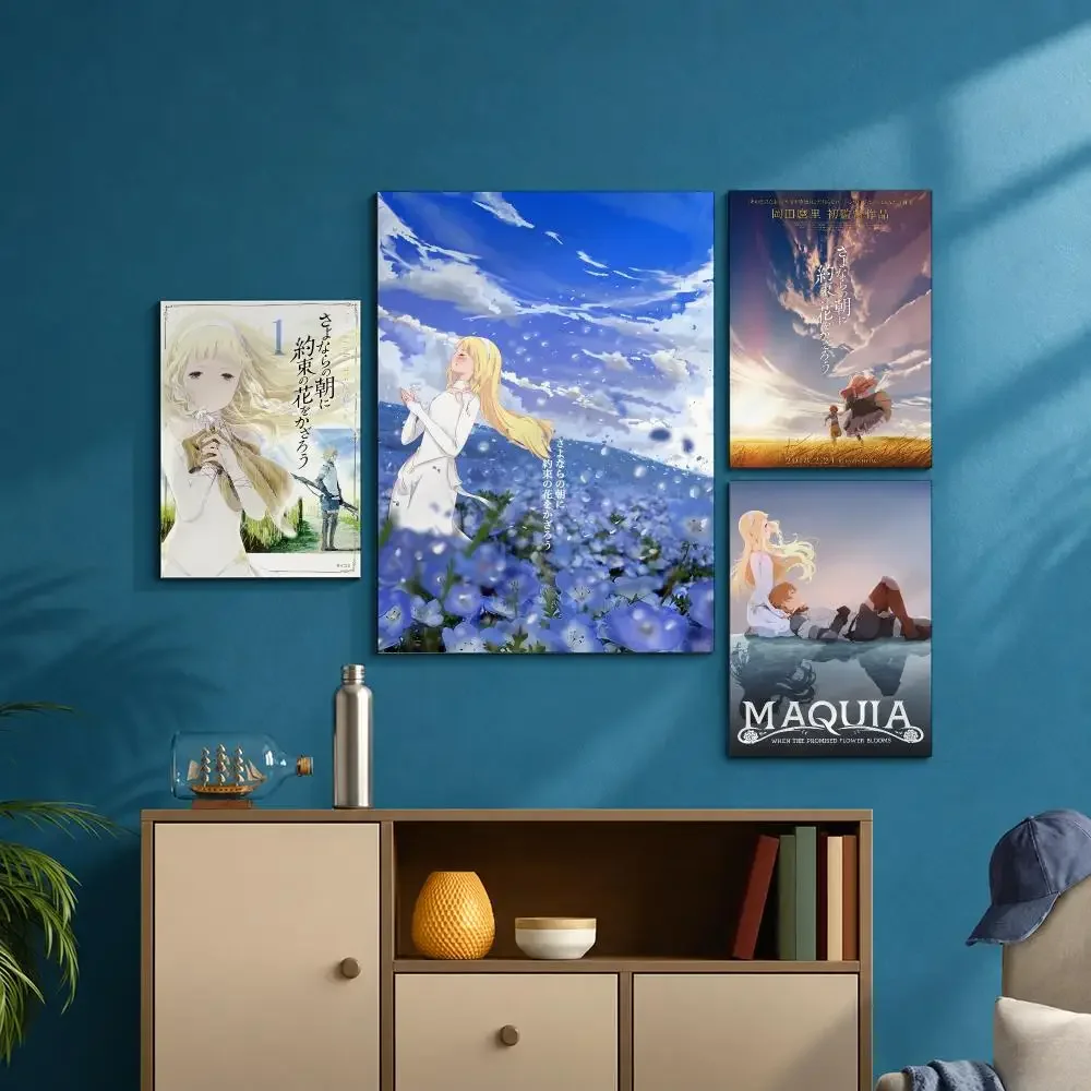 Anime Movie M-Maquia: When the Promised Flower BloomsS Painting Calligraphy Poster Canvas Painting Print Art Coffee House Bar