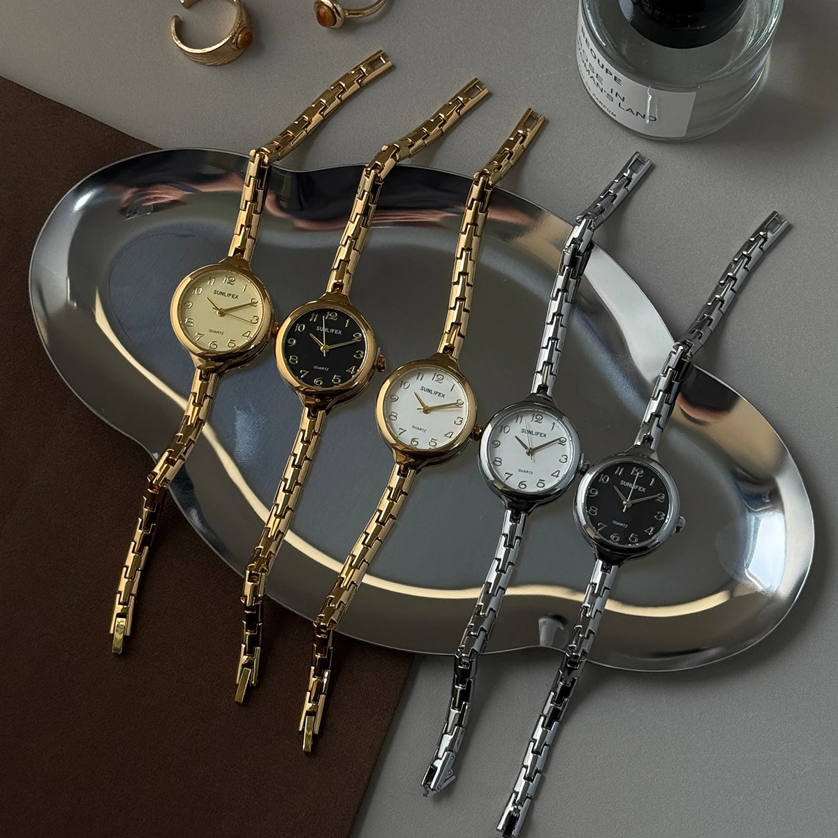 

Новые женские кварцевые наручные часы SUNLIFEX класса люкс с круглым циферблатом, универсальные, для студентов
