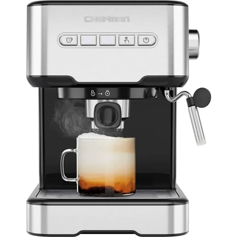 2023 New  6-in-1 Espresso Machine with Steamer, One-Touch Single or Double Shot Maker, Coffee Cappuccino Machine