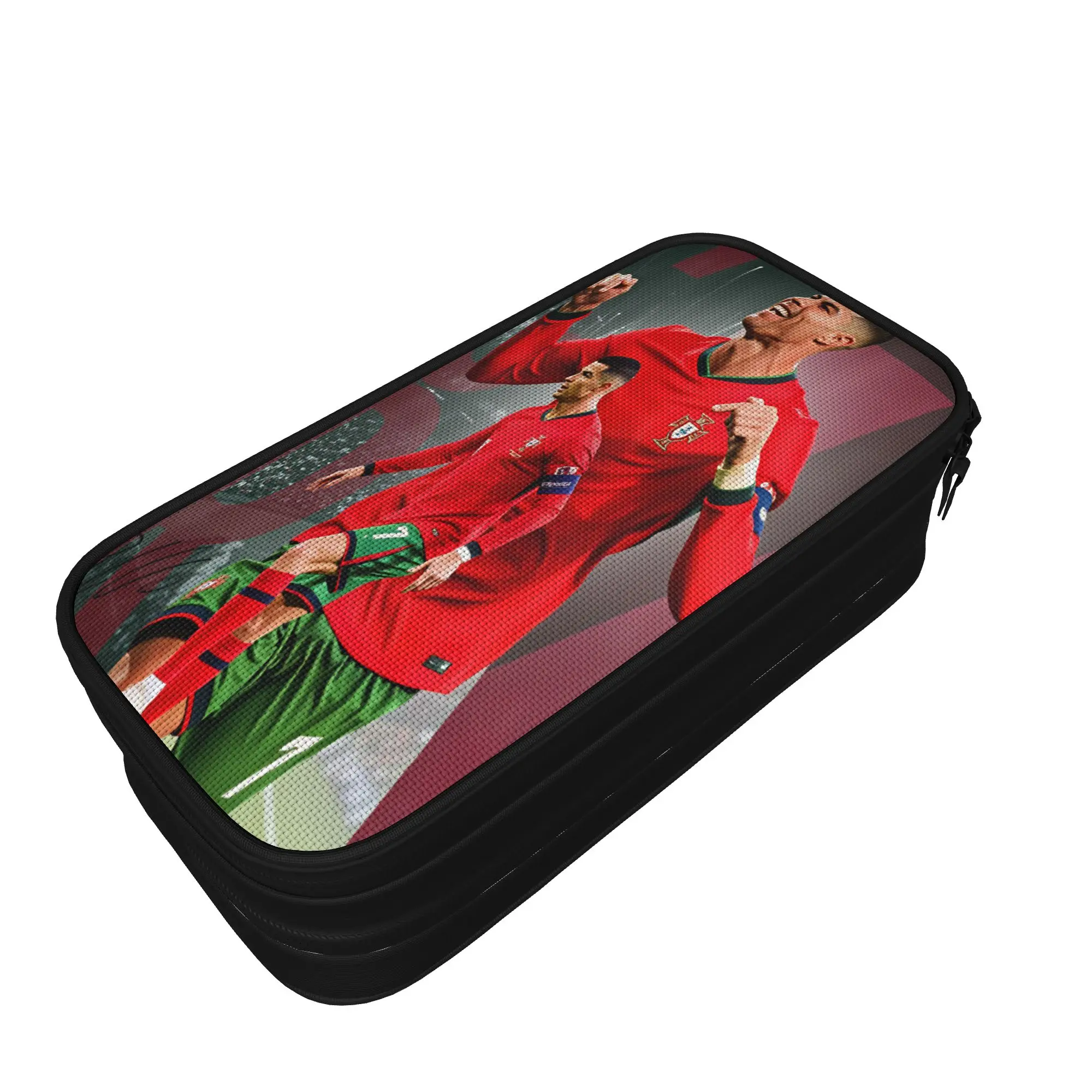 R-Ronaldos 2026 Pencil Case  School Pencil Cases Double Layer Boy Girl Cool Large Capacity Pen Box School Supplies