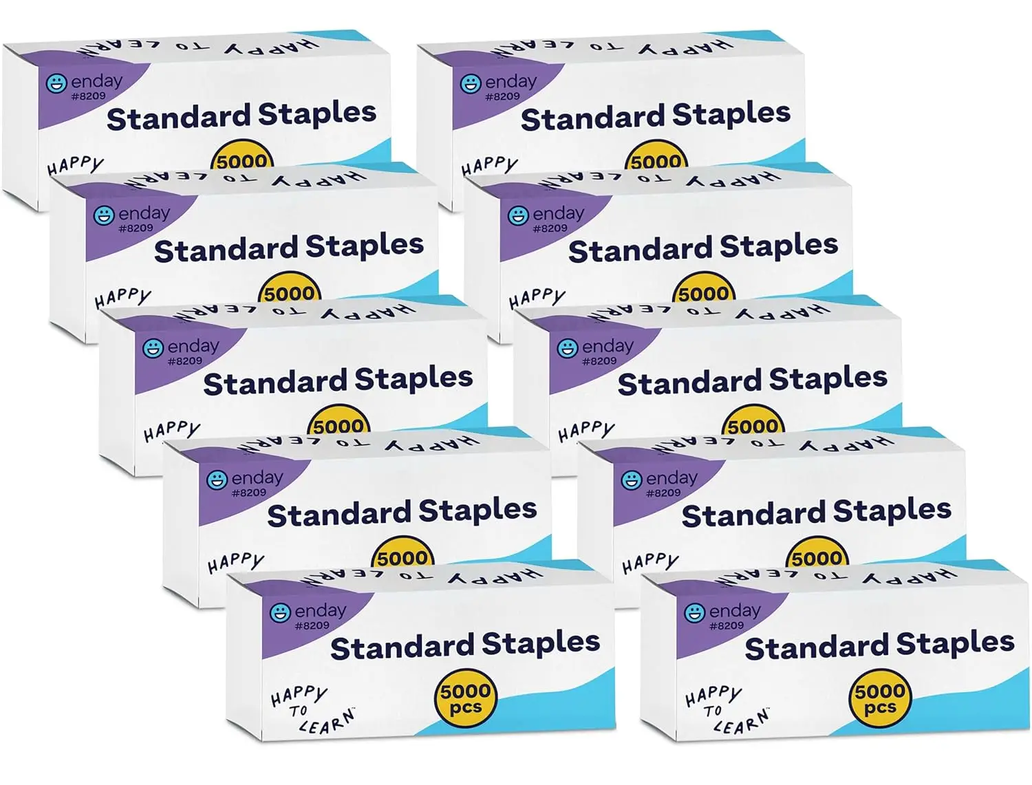 

50,000 Standard Staples - 1/4 Inch Length, 210 per Strip, Jam-Free Chisel Point for Staplers, Replacement Fits Standard Models