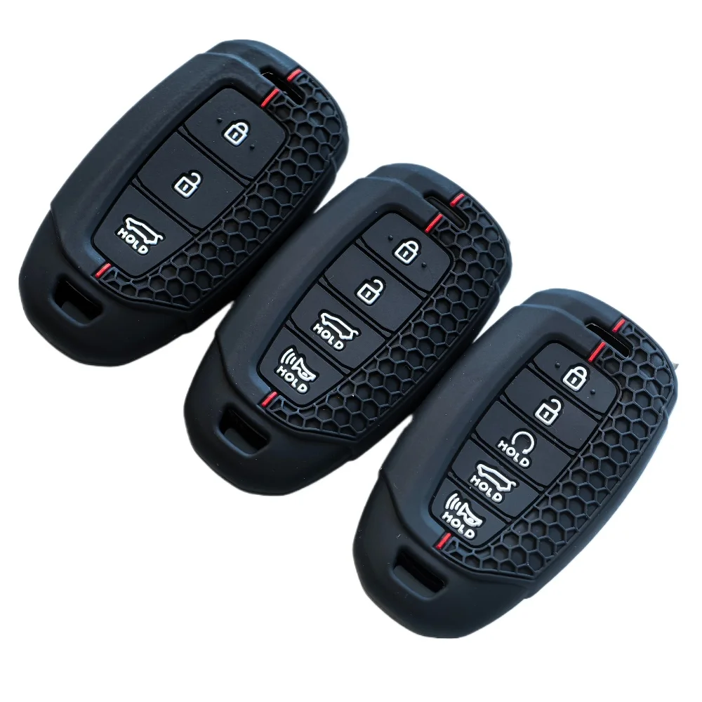 Silikon-Auto-Fernschlüsselhülle für Hyundai Palisade Limited 2020 Palisade SEL 2023, Elantra Sel Elantra Santa Fe Veloster